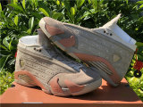 Authentic Clot x Air Jordan 14 Low Sepia Stone/Terra Blush