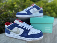 Authentic Nike SB Dunk Low Deep Royal Blue/Metallic Silver-University Red GS