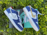 Authentic Nike SB Dunk Low Deep Royal Blue/Metallic Silver-University Red