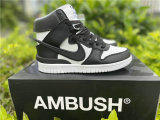 Authentic AMBUSH x Nike Dunk High Black-White Noir GS
