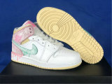 Authentic Air Jordan 1 Mid GS “Paint Drip”
