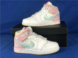 Authentic Air Jordan 1 Mid GS “Paint Drip”