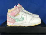 Authentic Air Jordan 1 Mid GS “Paint Drip”