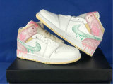 Authentic Air Jordan 1 Mid GS “Paint Drip”