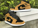 Authentic Air Jordan 1 Mid GS “Wheat”