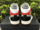 Authentic Air Jordan 1 Mid GS Black/White/Red/Metallic Gold hardware