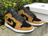 Authentic Air Jordan 1 Mid GS “Wheat”