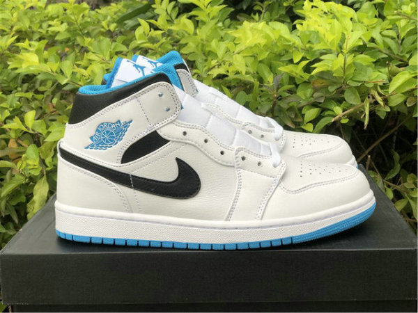 Authentic Air Jordan 1 Mid GS “Laser Blue”