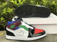 Authentic Air Jordan 1 Mid SE GS Noir/Unversite Rouge/Blanc