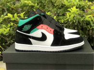 Authentic Air Jordan 1 Mid SE Blanc/Noir/Punch Chaud