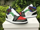 Authentic Air Jordan 1 Mid SE Noir/Unversite Rouge/Blanc