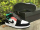Authentic Air Jordan 1 Mid SE GS Blanc/Noir/Punch Chaud