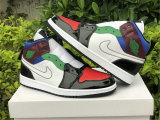 Authentic Air Jordan 1 Mid SE Noir/Unversite Rouge/Blanc
