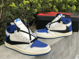 Authentic Travis Scott x Fragment x Air Jordan 1 High OG SP “Military Blue” GS