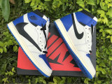 Authentic Travis Scott x Fragment x Air Jordan 1 High OG SP “Military Blue” GS
