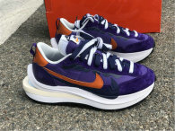Authentic Sacai x Nike VaporWaffle Dark Iris/Campfire Orange-White (women)