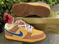 Authentic Nike SB Dunk Low Gold/Atlantic Blue/Bleatl (women)