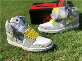 Authentic Air Jordan 1 High Switch “Light Smoke Grey”