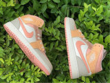 Authentic Air Jordan 1 Mid GS Atomic Orange/Apricot Agate-Terra Blush