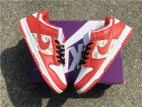 Authentic Supreme x Nike SB Dunk Low White/Metallic Gold-Red