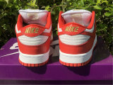 Authentic Supreme x Nike SB Dunk Low White/Metallic Gold-Red