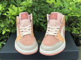 Authentic Air Jordan 1 Mid GS Atomic Orange/Apricot Agate-Terra Blush