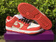 Authentic Supreme x Nike SB Dunk Low White/Metallic Gold-Red
