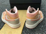 Authentic Air Jordan 1 Mid GS Atomic Orange/Apricot Agate-Terra Blush