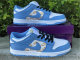 Authentic Supreme x Nike SB Dunk Low White/Metallic Gold-Blue (women)