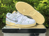 Authentic Off-White x Nike SB Dunk Low “1/50” White/Silver