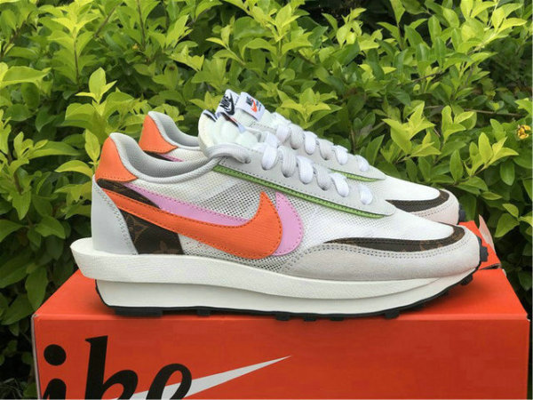 Authentic Sacai x Nike LDV Waffle Medium grey/Orange-Pink/Rose