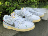 Authentic Off-White x Nike SB Dunk Low White/Silver (women)