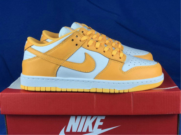 Authentic Nike SB Dunk Low White/Yellow (women)