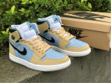 Authentic Air Jordan 1 Zoom CMFT “Psychic Blue” GS
