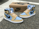 Authentic Air Jordan 1 Zoom CMFT “Psychic Blue” GS