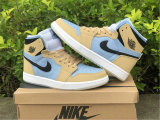 Authentic Air Jordan 1 Zoom CMFT “Psychic Blue” GS