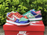 Authentic Nike SB Dunk Low Silver/Red/Green/White (women)