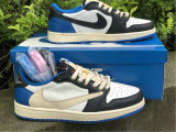 Authentic Travis Scott x Fragment x Air Jordan 1 Low OG GS