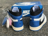 Authentic Travis Scott x Fragment x Air Jordan 1 High OG SP “Military Blue”