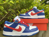 Authentic Nike SB Dunk Low White/Blue/Red/Black