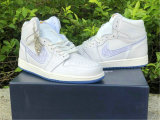 Authentic Dior x Air Jordan 1 White/God