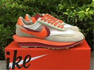 Authentic Sacai x Nike LDV Waffle OFF-White/Grey-Red/Orange