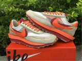 Authentic Sacai x Nike LDV Waffle OFF-White/Grey-Red/Orange
