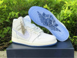 Authentic Dior x Air Jordan 1 White/Gold