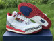 Authentic Air Jordan 3 GS White/Rouge/Blue