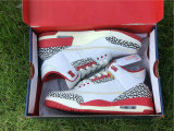 Authentic Air Jordan 3 GS White/Rouge/Blue
