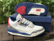 Authentic Air Jordan 3 GS White/Blue