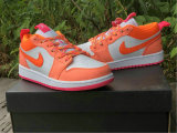 Authentic Air Jordan 1 GS Low White Orange