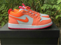 Authentic Air Jordan 1 GS Low White Orange