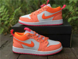 Authentic Air Jordan 1 GS Low White Orange